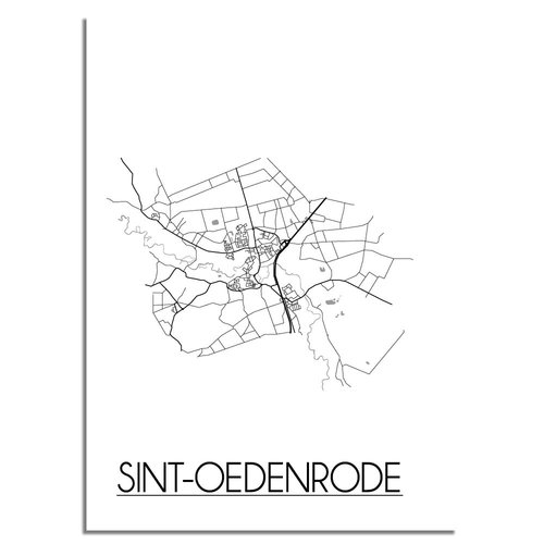 Sint-Oedenrode Plattegrond poster 