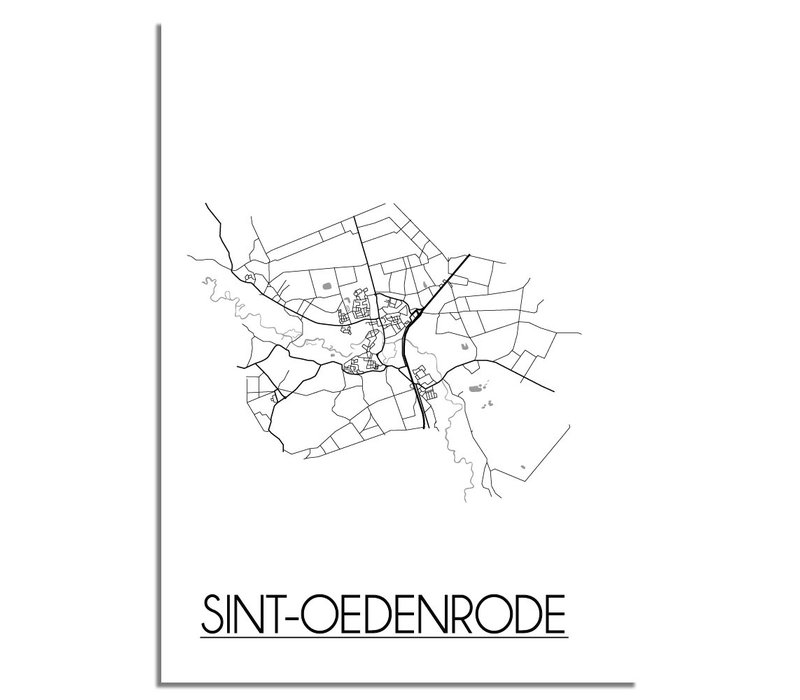 Sint-Oedenrode Stadtplan-poster