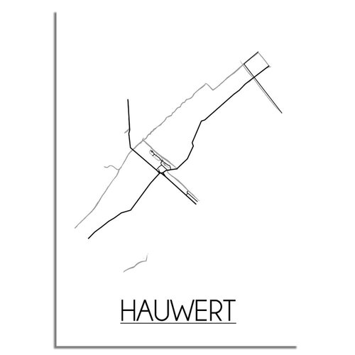 Hauwert Plattegrond poster 