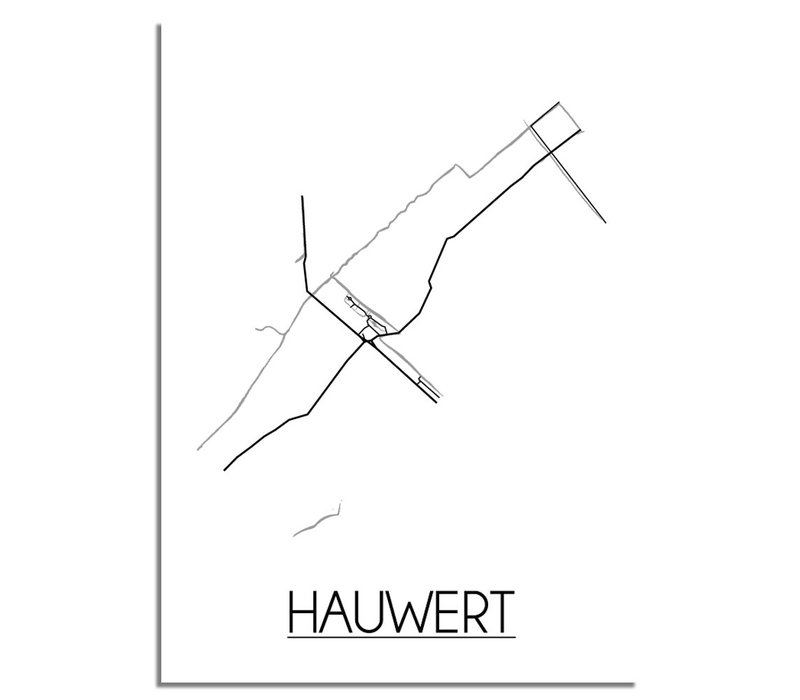 Hauwert Stadtplan-poster