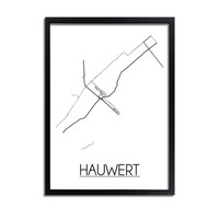 Hauwert Stadtplan-poster