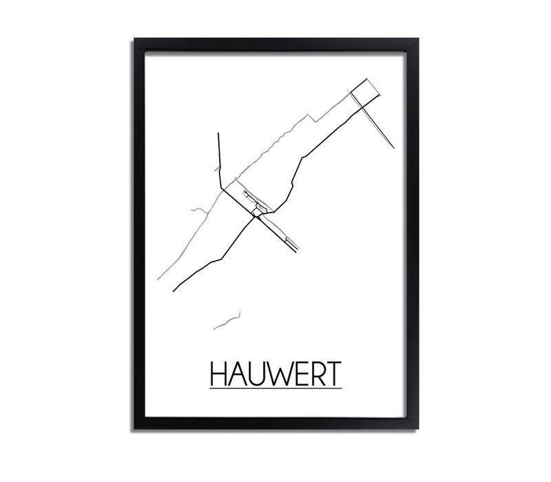 Hauwert Stadtplan-poster