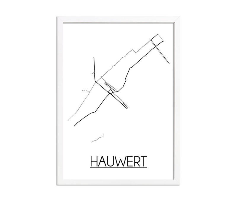 Hauwert Stadtplan-poster