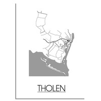 Tholen Stadtplan-poster