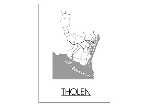 DesignClaud Tholen Stadtplan-poster