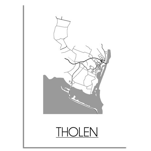Tholen Stadtplan-poster 