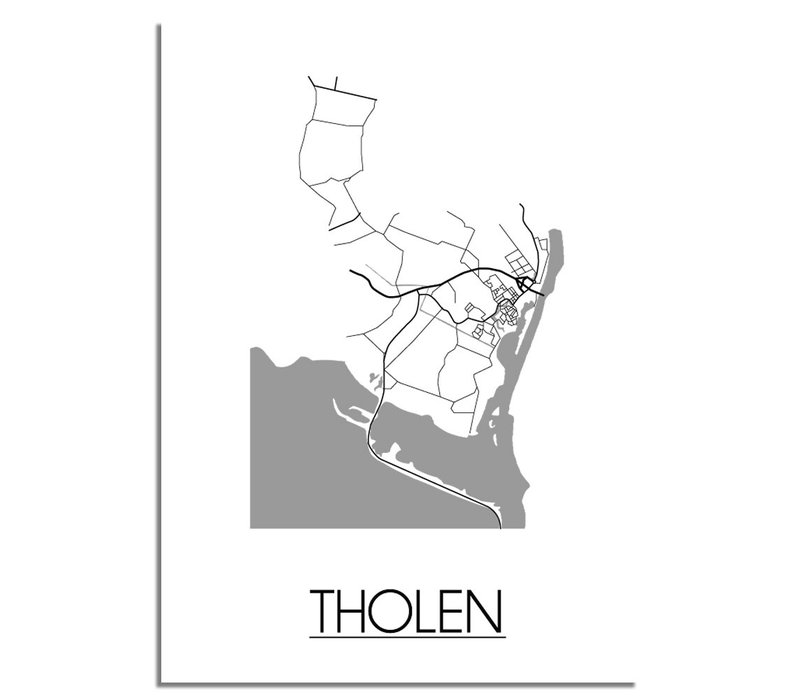 Tholen Stadtplan-poster