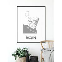 Tholen Stadtplan-poster