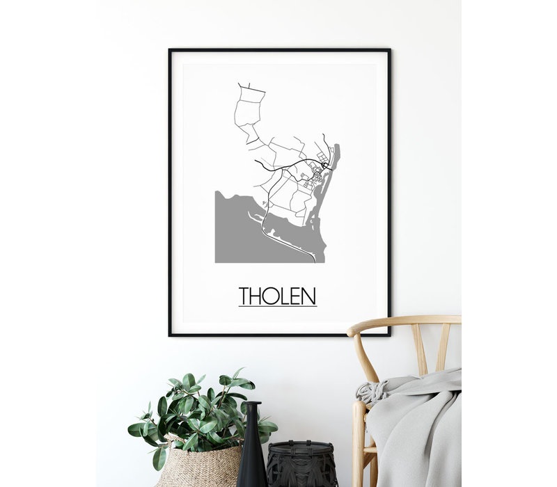 Tholen Stadtplan-poster