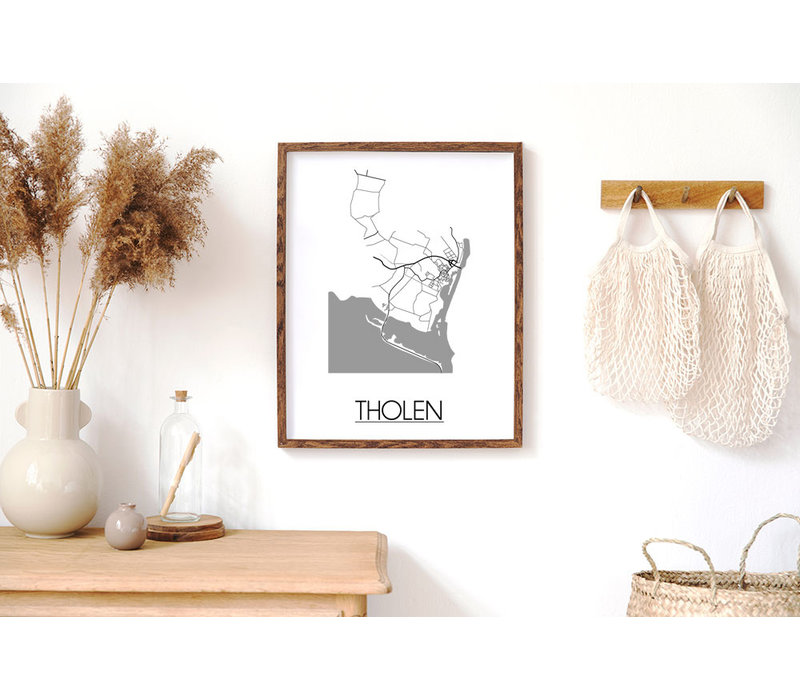 Tholen Stadtplan-poster