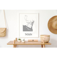 Tholen Stadtplan-poster