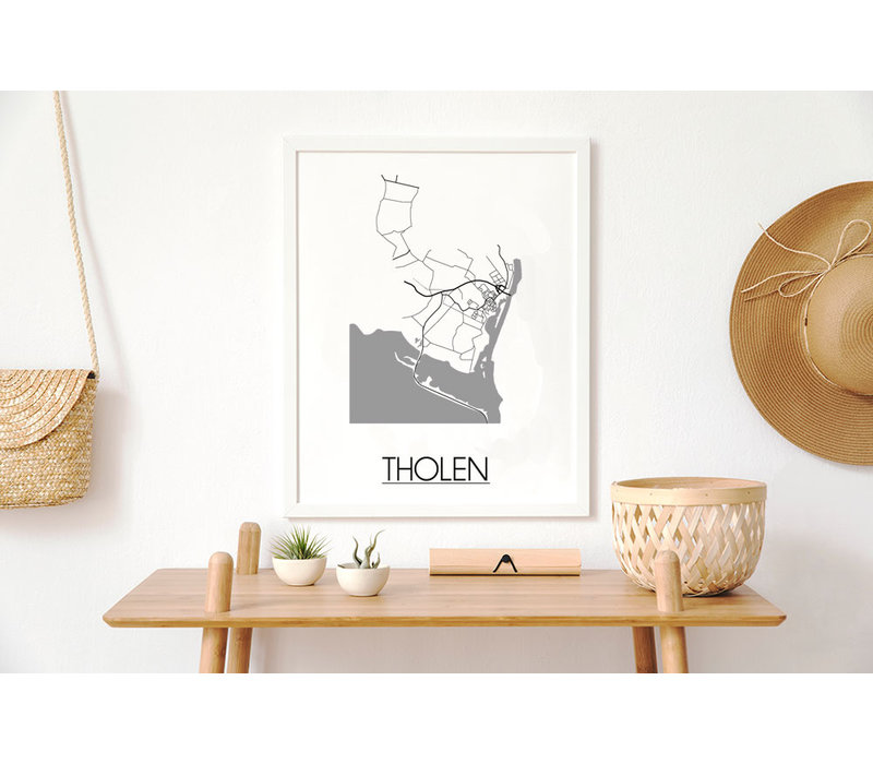 Tholen Stadtplan-poster