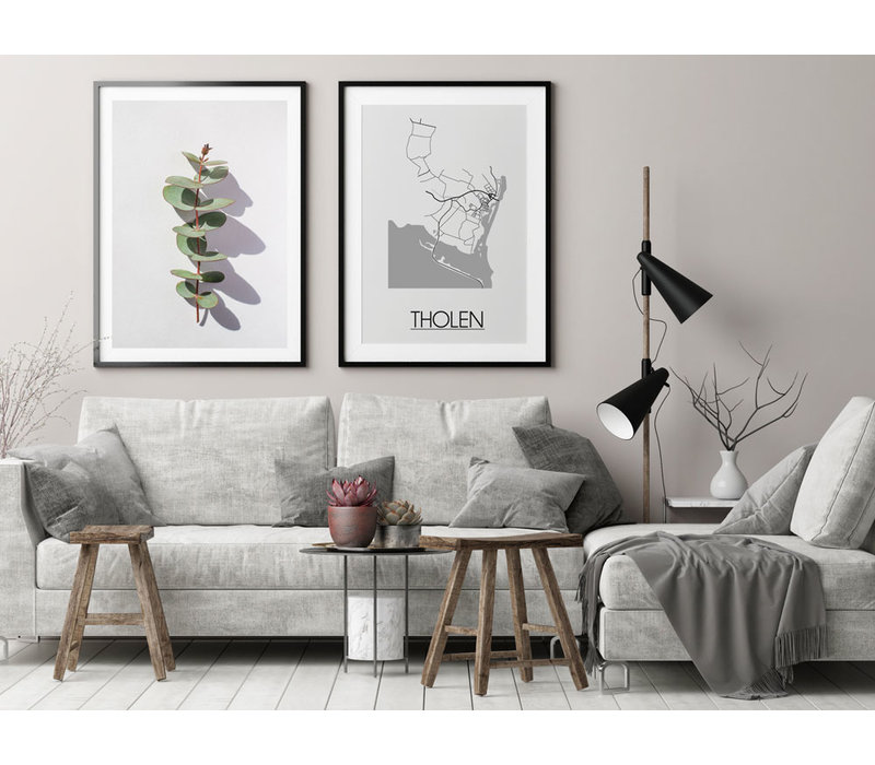Tholen Stadtplan-poster