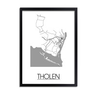 Tholen Stadtplan-poster