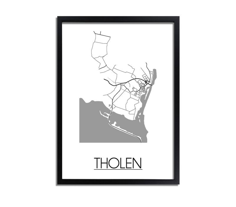 Tholen Stadtplan-poster