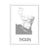 Tholen Stadtplan-poster