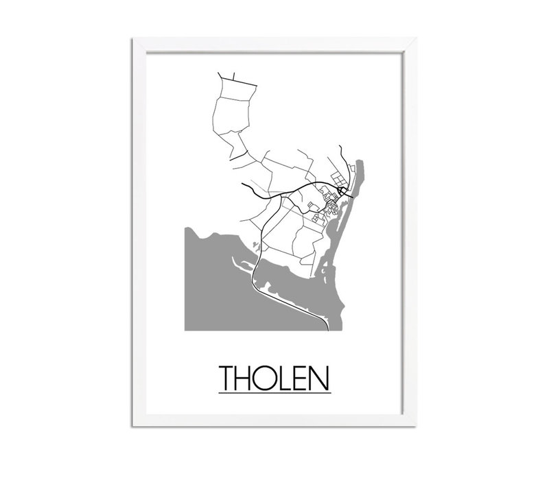Tholen Stadtplan-poster