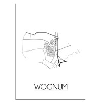Wognum Stadtplan-poster