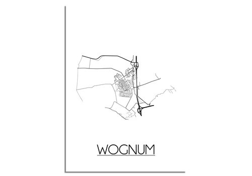 DesignClaud Wognum Stadtplan-poster