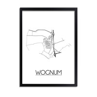 Wognum Stadtplan-poster
