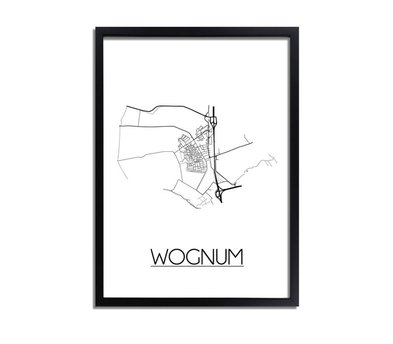 Wognum Stadtplan-poster