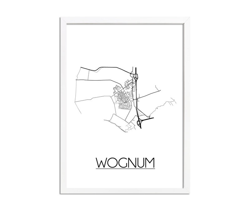 Wognum Stadtplan-poster
