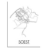 DesignClaud Soest Niederlande Stadtplan-poster