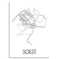 Soest Niederlande Stadtplan-poster