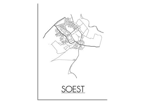 DesignClaud Soest Niederlande Stadtplan-poster