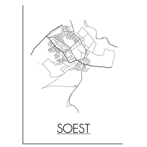 Soest Niederlande Stadtplan-poster 