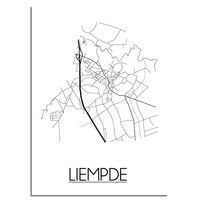 Liempde Niederlande Stadtplan-poster