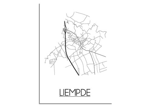 DesignClaud Liempde Niederlande Stadtplan-poster