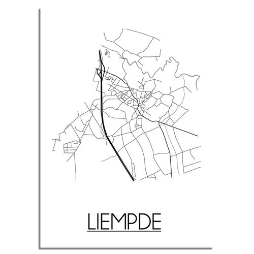 Liempde Niederlande Stadtplan-poster 
