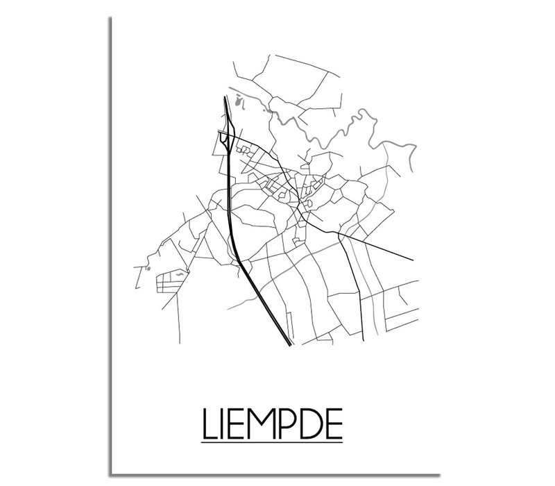Liempde Niederlande Stadtplan-poster