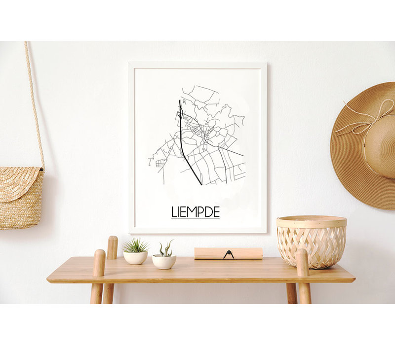 Liempde Niederlande Stadtplan-poster