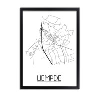 Liempde Niederlande Stadtplan-poster