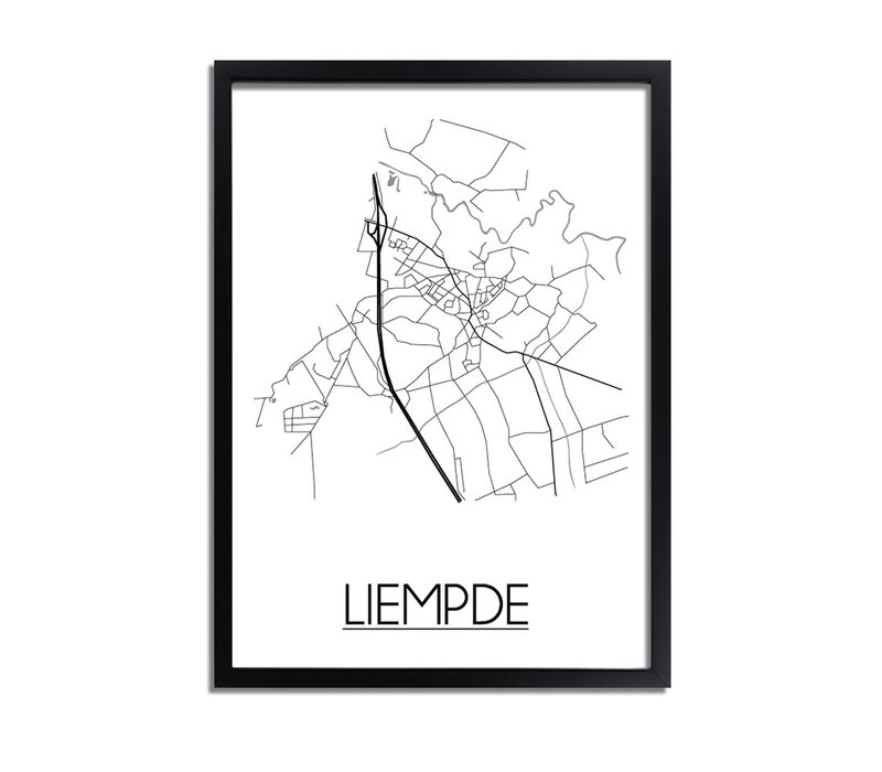 Liempde Niederlande Stadtplan-poster