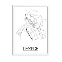 Liempde Niederlande Stadtplan-poster