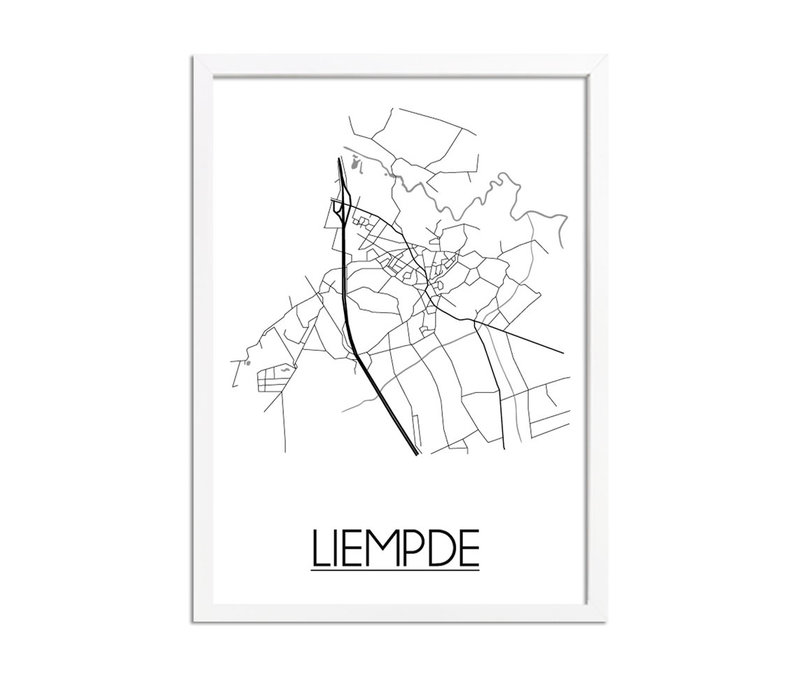 Liempde Niederlande Stadtplan-poster