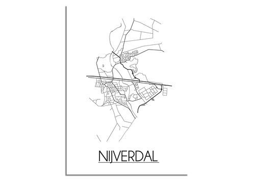 DesignClaud Nijverdal Niederlande Stadtplan-poster