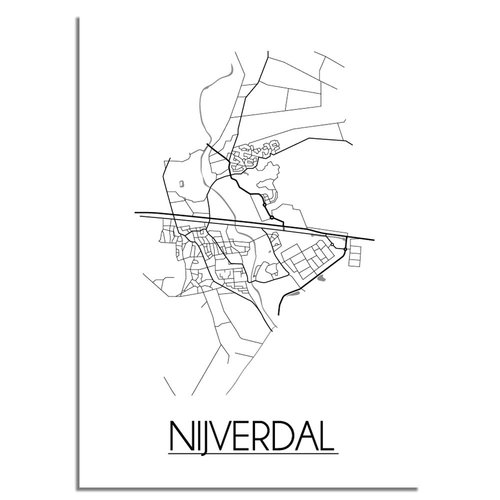 Nijverdal Plattegrond poster 