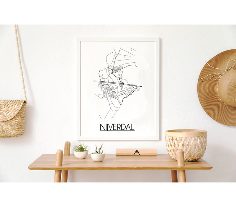 Nijverdal Niederlande Stadtplan-poster