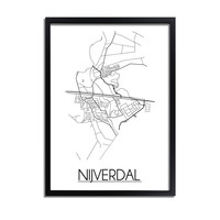 Nijverdal Niederlande Stadtplan-poster