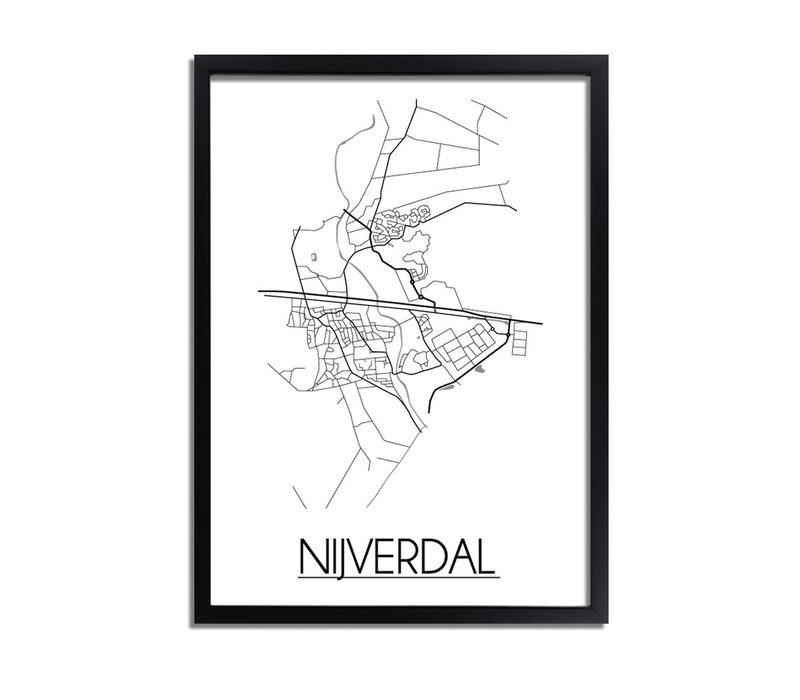 Nijverdal Niederlande Stadtplan-poster