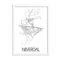 Nijverdal Niederlande Stadtplan-poster