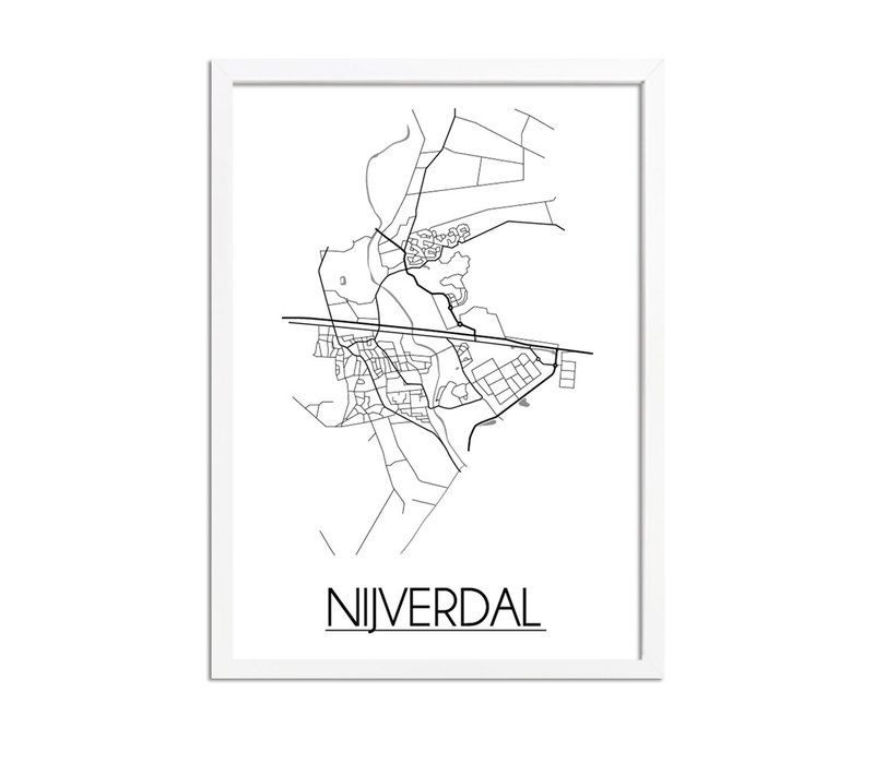 Nijverdal Niederlande Stadtplan-poster