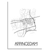 DesignClaud Appingedam Niederlande Stadtplan-poster