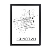 Appingedam Niederlande Stadtplan-poster