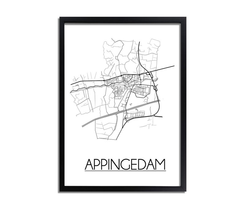 Appingedam Niederlande Stadtplan-poster