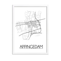 Appingedam Niederlande Stadtplan-poster